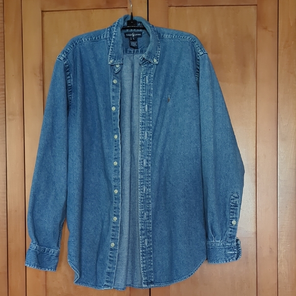 Ralph Lauren Tops - Ralph Lauren Blue Button Down Shirt Large